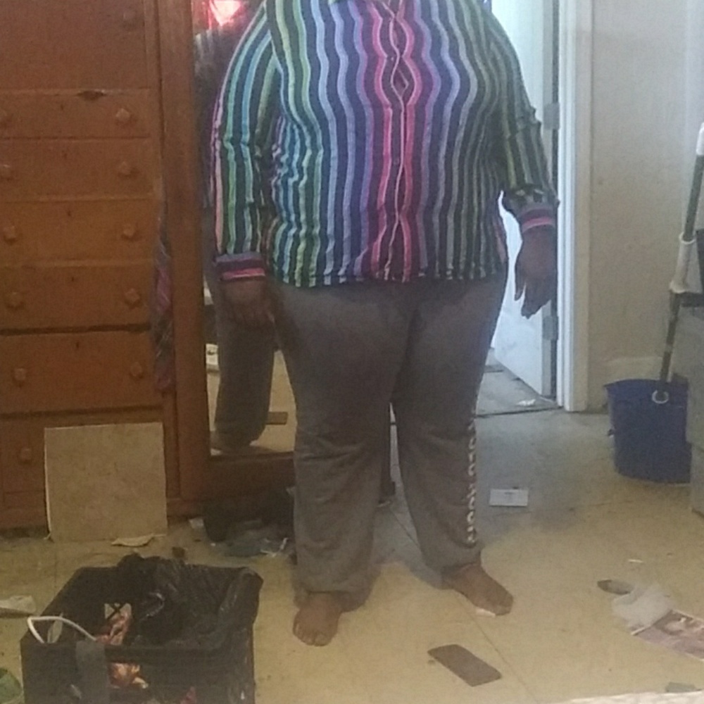 Colorful striped silk shirt in size 24 may run sma